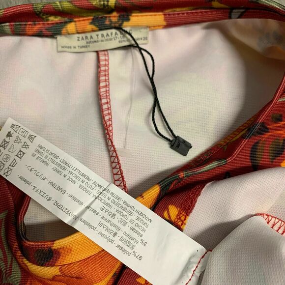 Zara Trafaluc Women's Floral mini a line Dress sz small multicolor - Picture 10 of 12